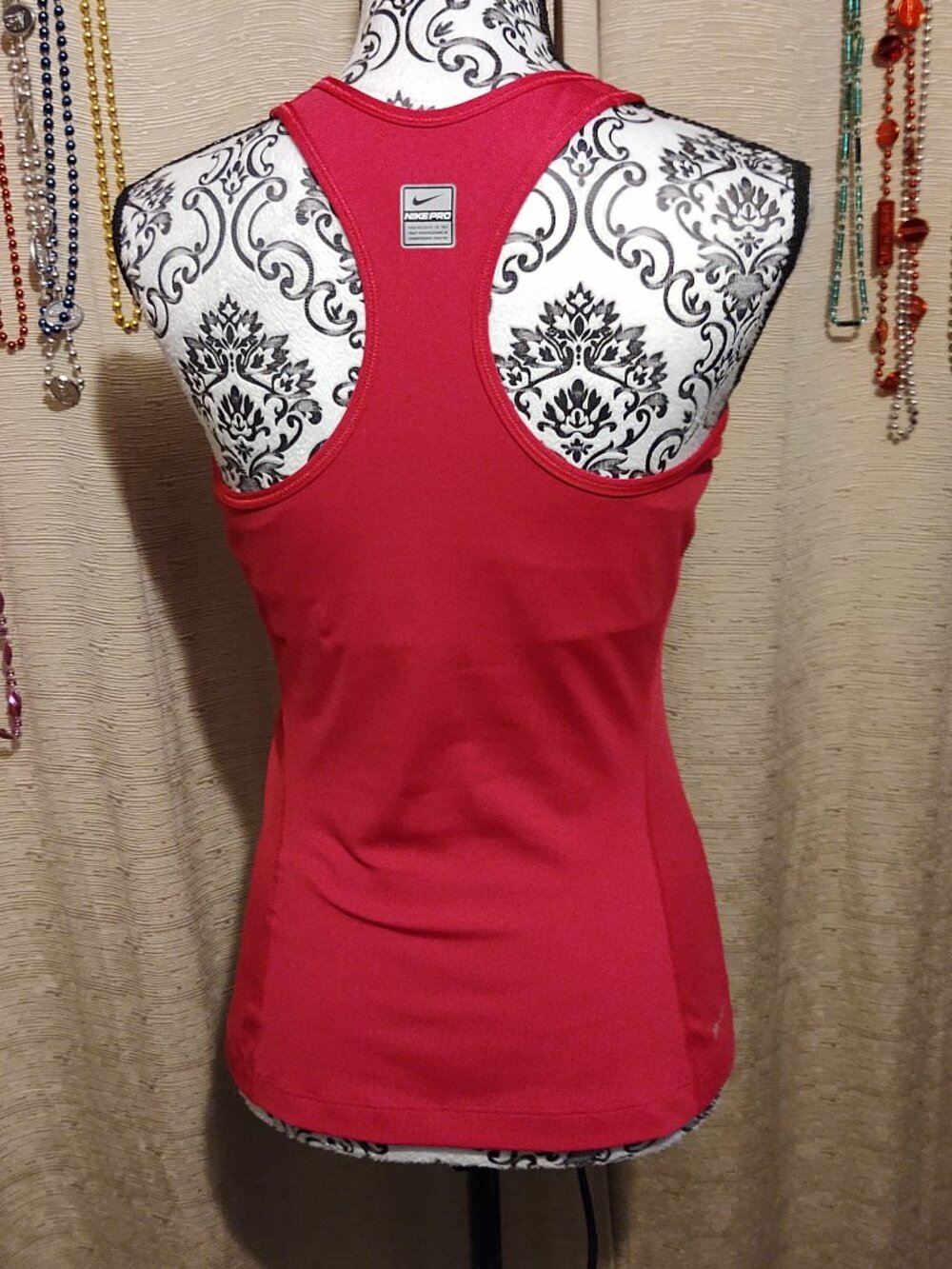 Nike Pro Compression Pink Racerback Top Lg - Picture 3 of 13